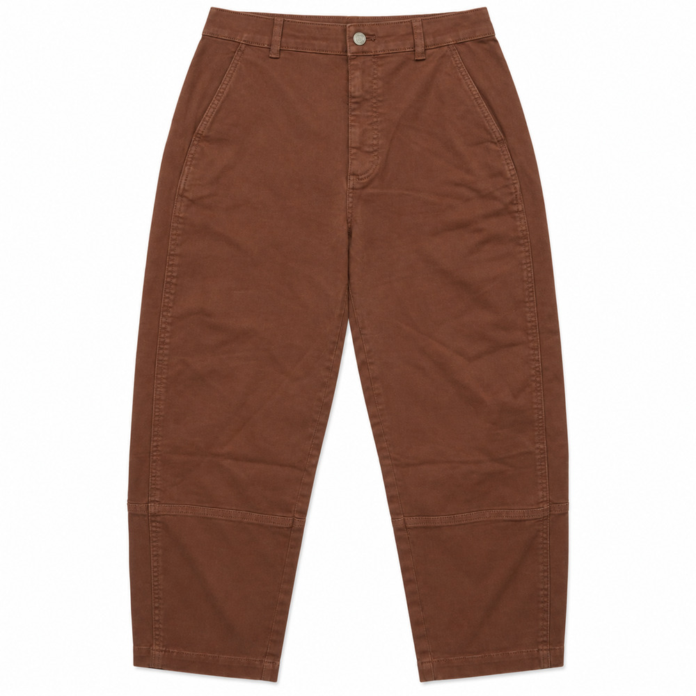 Everlane Barrel Pants Womens 10 Brown Organic Cotton Twill Crop Utility NWOT